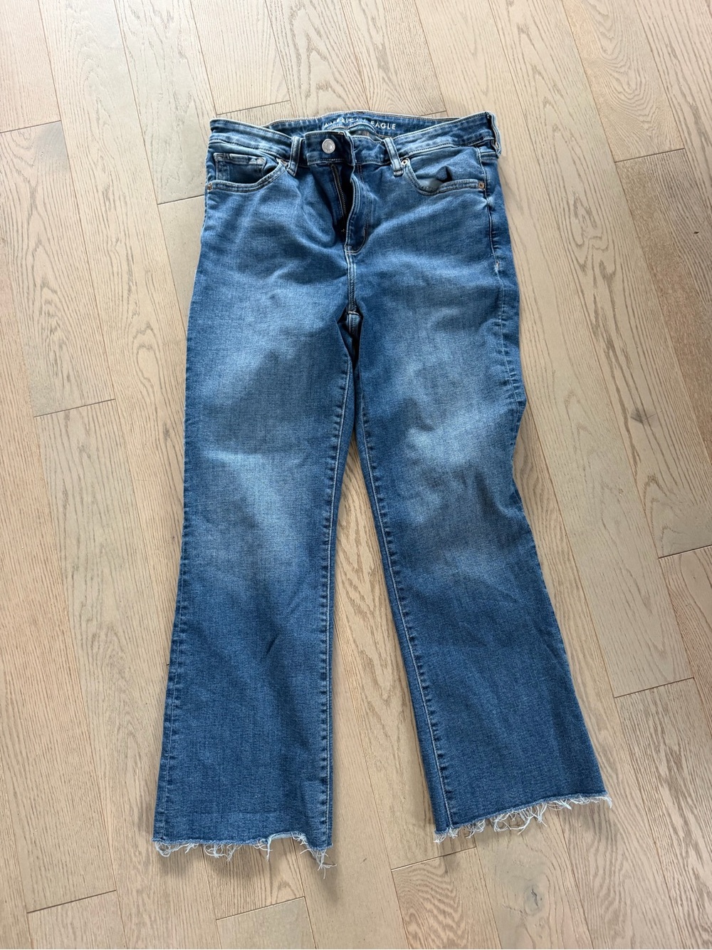 AE High-Waisted Kick Bootcut Crop Jean